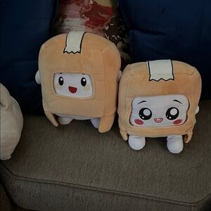 Lanky Box Cute Tan and White Plush Toys